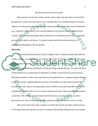 Best Practices for Network Security