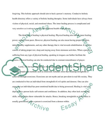 2. List and describe the four types of healing