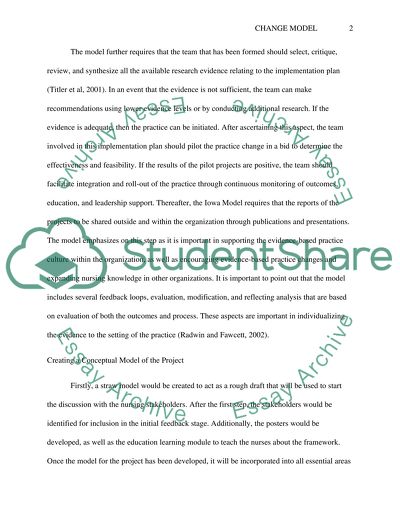 The Iowa Model Revised: Practices for Promoting Excellence in Health Care