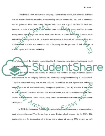 Active learning exercise (Markeing Ethics)