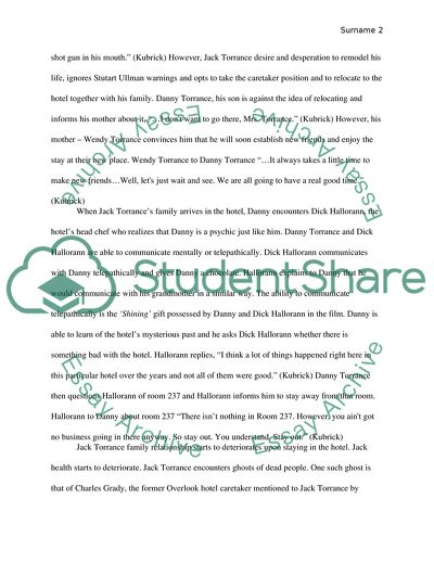 Film Analysis: The Shining by Stanley Kubrick