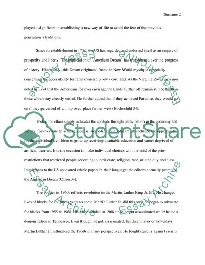 The American Dream in the 1960s