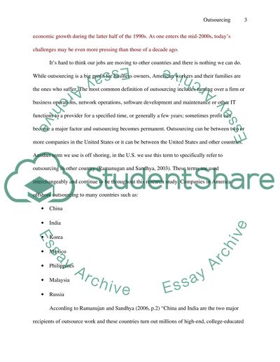 Outsourcing Jobs to Foreign Countries