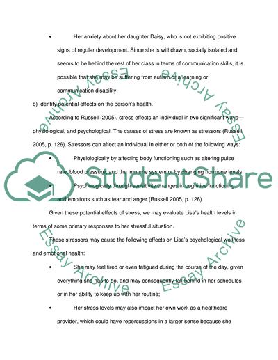 Physiological and Psychological Effects of Stress: Case Study