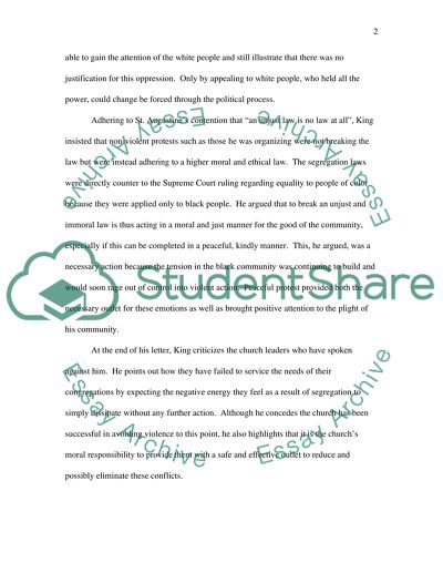 Martin Luther Kings Letter from a Birmingham Jail