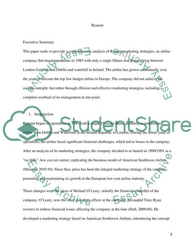 Ryanair marketing strategies