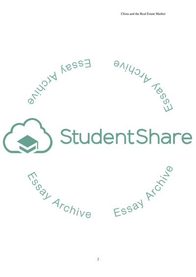 China and the Real Estate Market