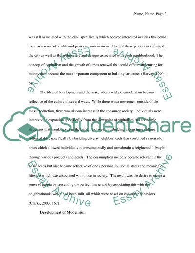 Different the Postmodern City and Modern Counterpart