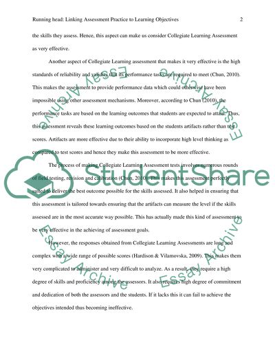 Linking pedagogy and assesment practices