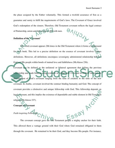 What is Covenant in the Old Testament sense