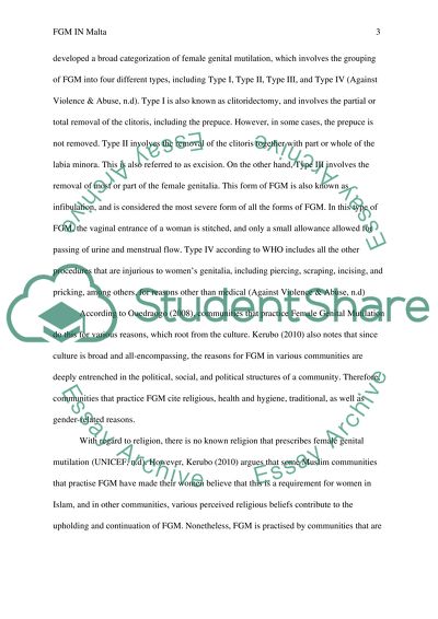 Female Genital Mutilation in Malta