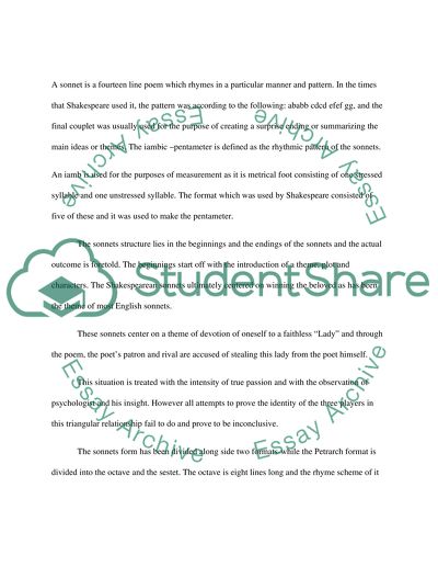 The Shakespearean Sonnets