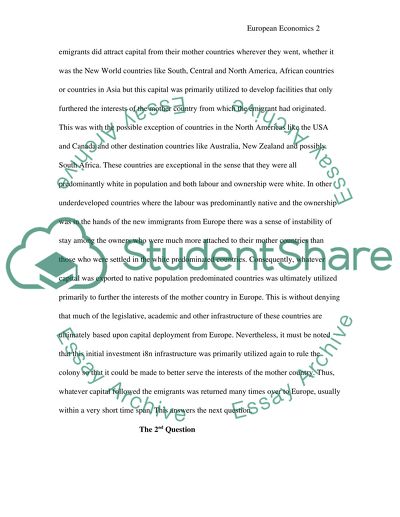 International Economics: European Historical Perspective