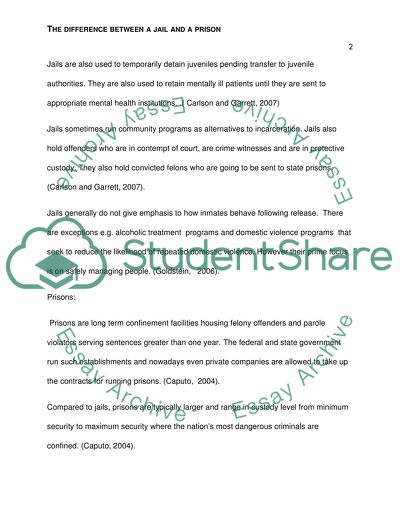 The Difference between a Jail and a Prison