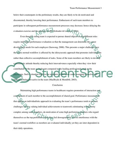 Team Performance Measurement