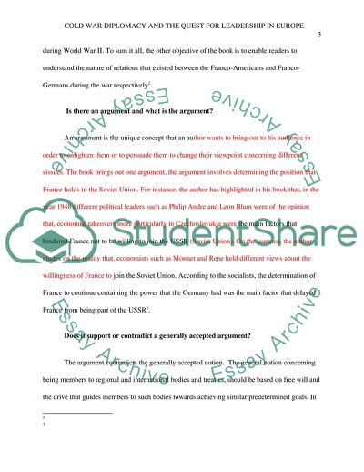 Cold War Diplomacy And The Quest For Leadership In Europe