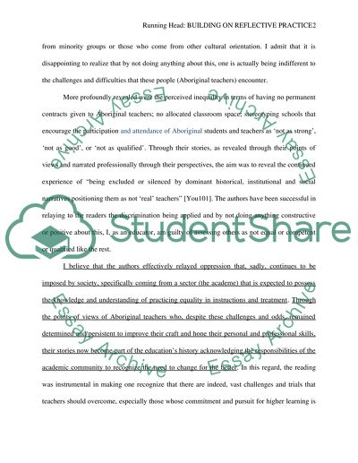 Building on Reflective Practice: Becoming real Aboriginal teachers