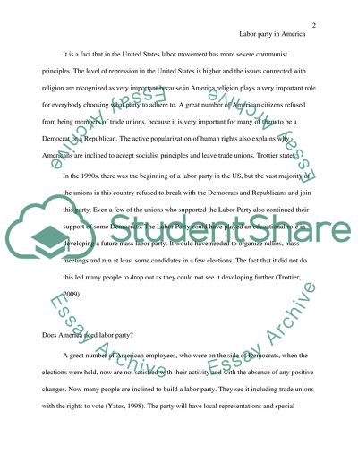 Labor Party in America