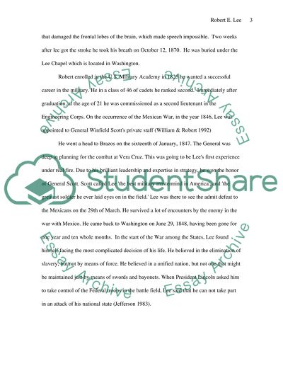 Military Leadership of Robert E Lee