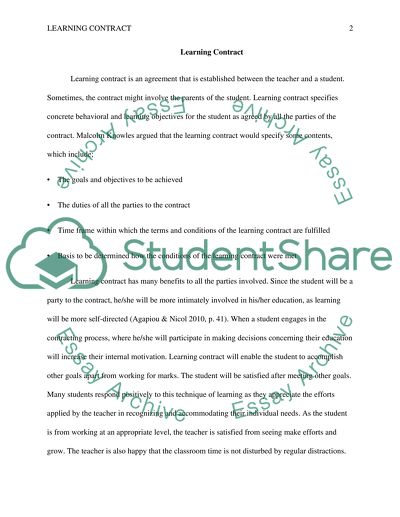 Learning contract 489