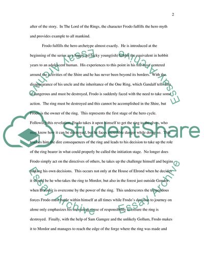 The Lord of the Rings - The Fellowship of the Ring - Paper Assignment