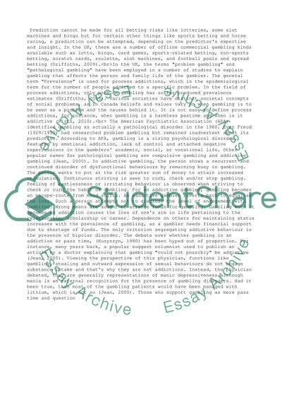 Is gambling a pastime or addiction