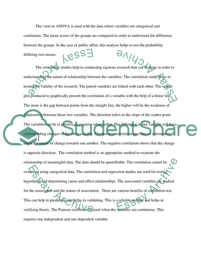 Inferential Statistical Techniques