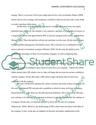 General Investment Discussion Posts