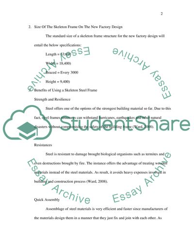 Use of Skeleton Steel Frame Structure On New Factory