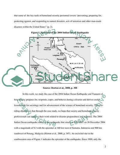 Sociology of the 2004 Indian Ocean Earthquake and Tsunami