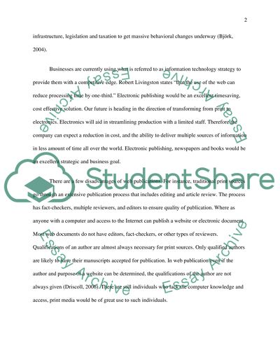 Paper media going Electronic