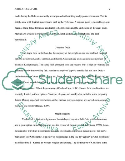 History of Kiribati Culture