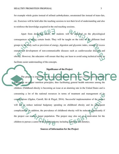 Healthy Promotion Proposal