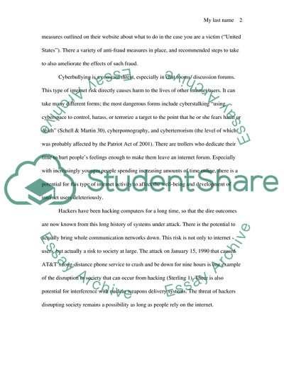 Risks of Using the Internet