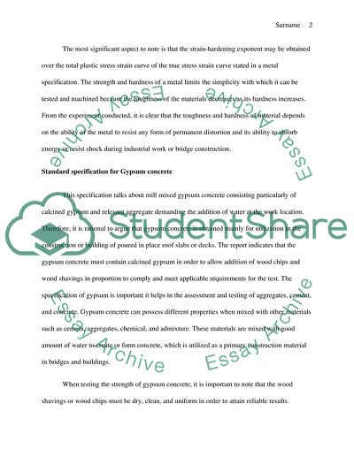 Hardening Test in the Plastic Area