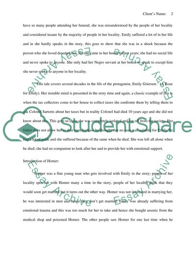 A rose for emily essay topics