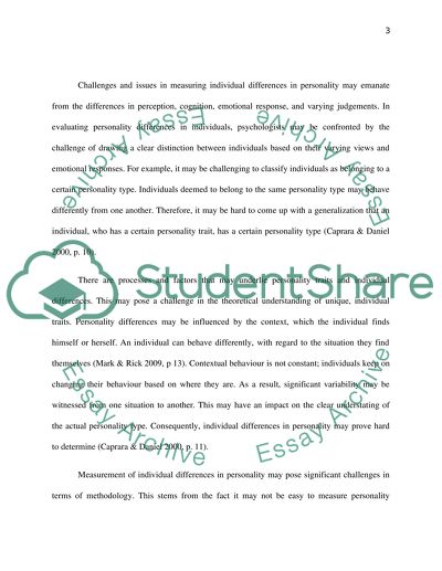 Problems of Measuring Individual Differences in Personality