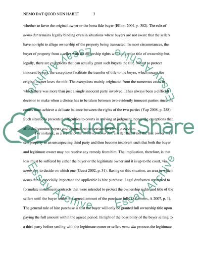 Nemo Dat Quod Non Habet