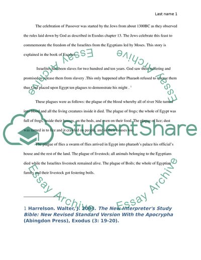 The Passover: the Significance and the Celebrations Today