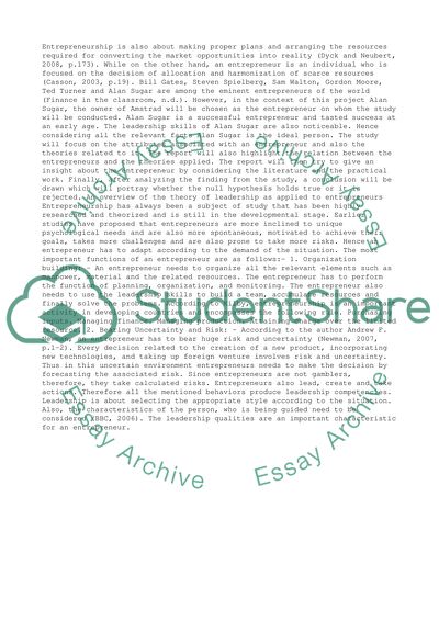 Entrepreneurship And Small Business Development