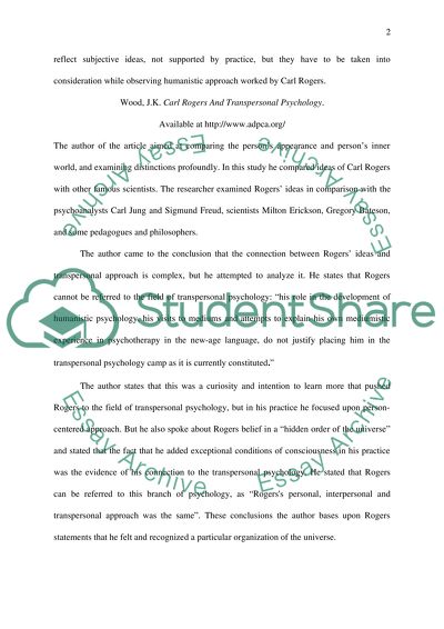 Carl Rogers Humanistic Approach