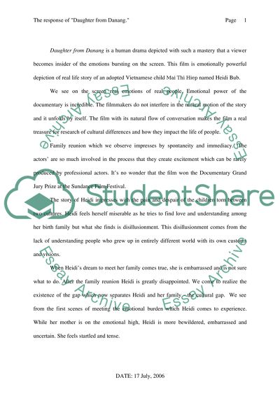 The response of Daughter from Danang