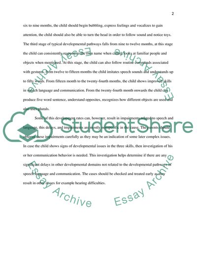Typical developmental pathways of Speech Language and Communication