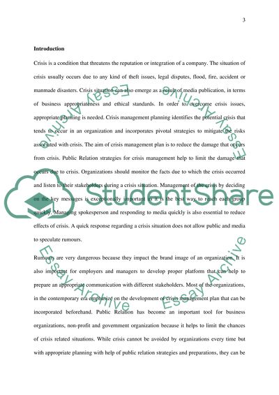 Can an Effective Crisis Management Plan in PR Be Prepared Beforehand