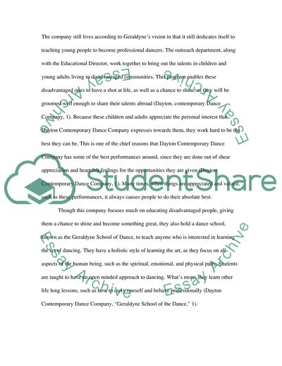 The Dayton Contemporary Dance Company