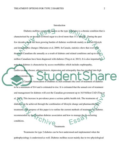 Methods of Treatment for Diabetes