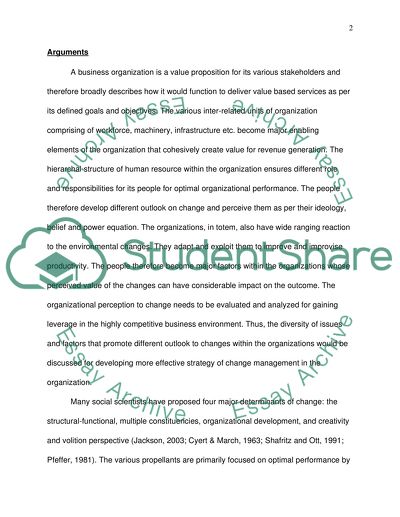 Why are there different perspectives on change within organizations