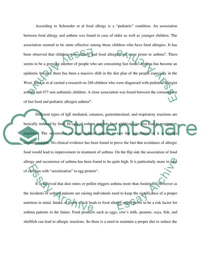 Foods that Effect People with Asthma