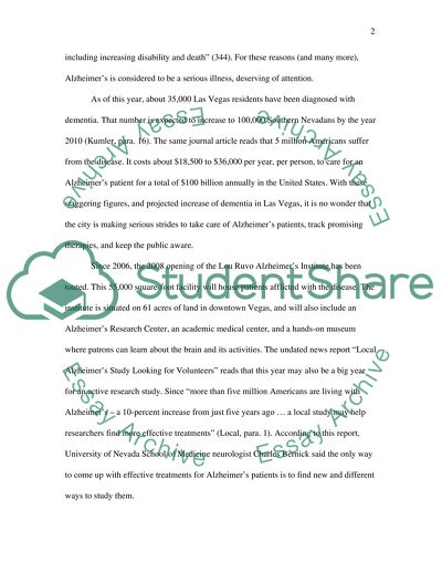 GerontologyAlzheimers and Dementia in Las Vegas