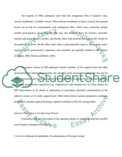 Hand Hygiene Compliance in the Operating Theatre